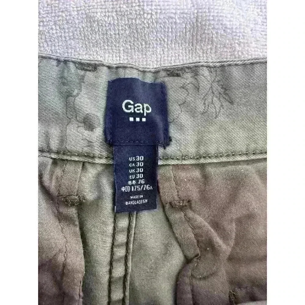 Retro Boys Gap Shorts Size 20 Waist 100% Cotton Green Beach Seen Soft Belt Loops